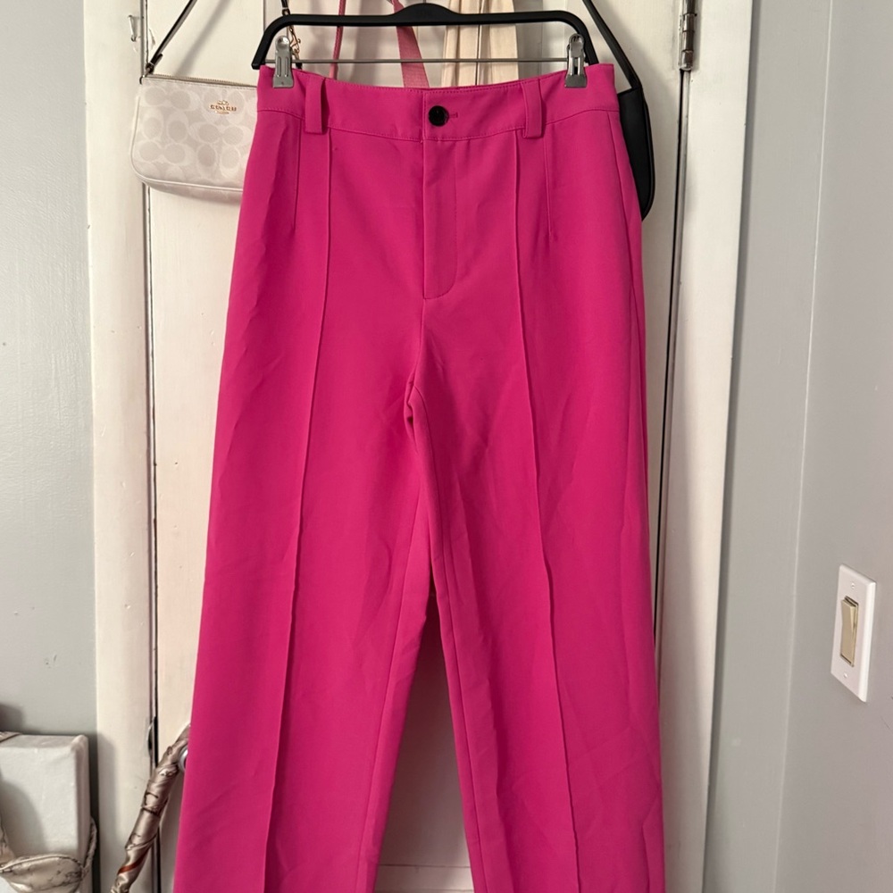 Zara pink high waisted pants